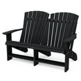 thumbnail image 1 of Wildridge Heritage Double Adirondack, Black - All-Weather Recycled Plastic Furniture for Patio, Deck, Lawn, 1 of 4