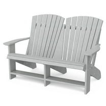 Wildridge Heritage Double Adirondack, Light Gray - All-Weather Recycled Plastic Furniture for Patio, Deck, Lawn