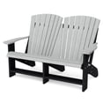 thumbnail image 1 of Wildridge Heritage Double Adirondack, Light Gray and Black - All-Weather Recycled Plastic Furniture for Patio, Deck, Lawn, 1 of 2