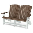 thumbnail image 1 of Wildridge Heritage Double Adirondack, Tudor Brown and White - All-Weather Recycled Plastic Furniture for Patio, Deck, Lawn, 1 of 2