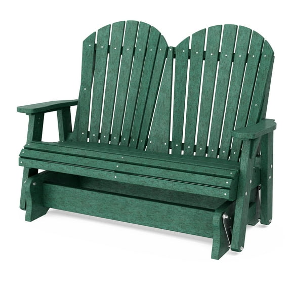 Wildridge Heritage Double Glider, Turf Green, Outdoor Weather Resistant Poly Patio Furniture
