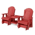 thumbnail image 1 of Wildridge Heritage Double Rock-A-Tee, Cardinal Red - Outdoor Weather Resistant HDPE Double Glider Set with Table for Porch, Patio, Deck, 1 of 5