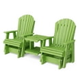 thumbnail image 1 of Wildridge Heritage Double Rock-A-Tee, Lime Green - Outdoor Weather Resistant HDPE Double Glider Set with Table for Porch, Patio, Deck, 1 of 5