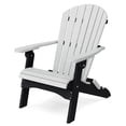 thumbnail image 1 of Wildridge Heritage Folding Adirondack Chair, Light Gray and Black, Outdoor Weather Resistant Poly Patio Furniture, 1 of 2