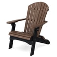 thumbnail image 1 of Wildridge Heritage Folding Adirondack Chair, Tudor Brown and Black, Outdoor Weather Resistant Poly Patio Furniture, 1 of 2
