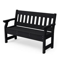 Wildridge Heritage Garden Bench, Black - Outdoor All-Weather HDPE Furniture