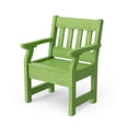 thumbnail image 1 of Wildridge Heritage Garden Chair, Lime Green - Outdoor Weather Resistant Recycled Plastic Furniture for Patio, 1 of 1