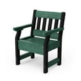 thumbnail image 1 of Wildridge Heritage Garden Chair, Turf Green and Black - Outdoor Weather Resistant Recycled Plastic Furniture for Patio, 1 of 1