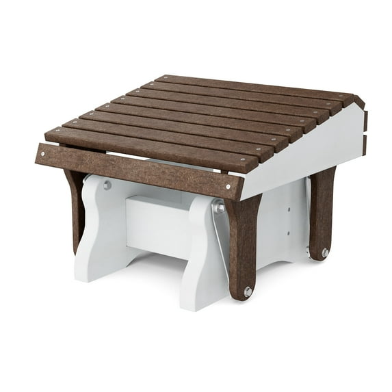 Wildridge Heritage Gliding Footrest, Tudor Brown and White - Outdoor Weather Resistant Recycled Plastic Furniture for Patio