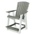 thumbnail image 1 of Wildridge Heritage High Adirondack Chair, Dark Gray and White - All-Weather Recycled Plastic Furniture for Patio, Deck, Lawn, 1 of 2