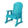 thumbnail image 1 of Wildridge Heritage High Fan Back Chair, Aruba Blue - Outdoor All-Weather Poly Furniture for Patio, Deck, Yard, 1 of 4