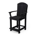 thumbnail image 1 of Wildridge Heritage Patio Counter Chair, Black - Outdoor Weather Resistant Recycled Plastic Furniture for Patio, 1 of 2