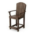 thumbnail image 1 of Wildridge Heritage Patio Counter Chair, Tudor Brown - Outdoor Weather Resistant Recycled Plastic Furniture for Patio, 1 of 2