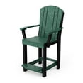 thumbnail image 1 of Wildridge Heritage Patio Counter Chair, Turf Green and Black - Outdoor Weather Resistant Recycled Plastic Furniture for Patio, 1 of 2