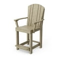 thumbnail image 1 of Wildridge Heritage Patio Counter Chair, Weathered Wood - Outdoor Weather Resistant Recycled Plastic Furniture for Patio, 1 of 2