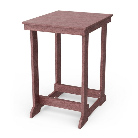Wildridge Heritage Patio Counter Table, Cherrywood - Outdoor Weather Resistant Recycled Plastic Furniture for Patio