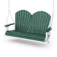 thumbnail image 1 of Wildridge Heritage Porch Swing, Turf Green and White - Outdoor Weather Resistant Recycled Plastic Furniture for Patio, 1 of 2
