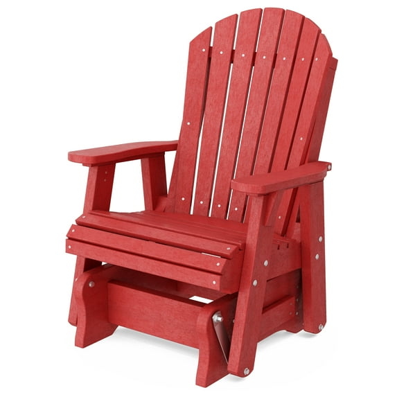 Wildridge Heritage Single Glider, Cardinal Red, Outdoor Weather Resistant Poly Patio Furniture