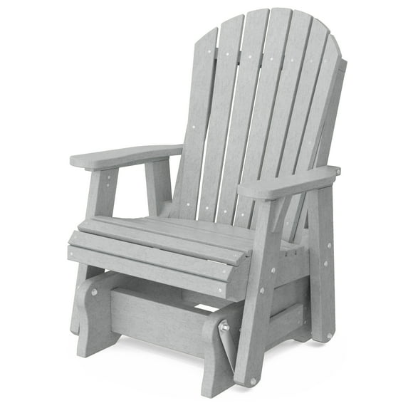 Wildridge Heritage Single Glider, Light Gray, Outdoor Weather Resistant Poly Patio Furniture