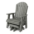 thumbnail image 1 of Wildridge Heritage Single Swivel Glider, Dark Gray - Outdoor Weather Resistant Recycled HDPE Glider for Porch, Patio, Deck, 1 of 1