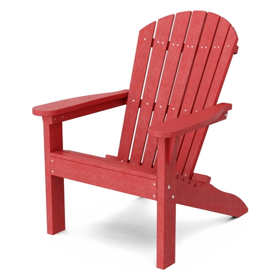 Wildridge Heritage Sunset Adirondack Chair, Cardinal Red, Outdoor Weather Resistant Poly Patio Furniture