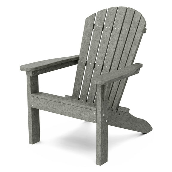 Wildridge Heritage Sunset Adirondack Chair, Dark Gray, Outdoor Weather Resistant Poly Patio Furniture