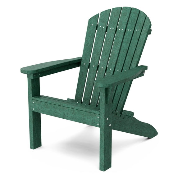 Wildridge Heritage Sunset Adirondack Chair, Turf Green, Outdoor Weather Resistant Poly Patio Furniture