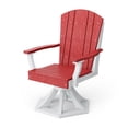thumbnail image 1 of Wildridge Heritage Swivel Dining Arm Chair, Cardinal Red and White - Outdoor Weather Resistant Recycled Plastic Furniture for Patio, 1 of 2