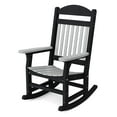 thumbnail image 1 of Wildridge Heritage Traditional Rocking Chair, Light Gray and Black - Outdoor Weather Resistant HDPE Rocking Chair for Patio, Deck, Fire Pit, 1 of 2