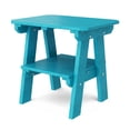 thumbnail image 1 of Wildridge Heritage Two-Tier End Table, Aruba Blue - Outdoor Weather Resistant Recycled Plastic Furniture for Patio, 1 of 3