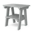 thumbnail image 1 of Wildridge Heritage Two-Tier End Table, Light Gray - Outdoor Weather Resistant Recycled Plastic Furniture for Patio, 1 of 3