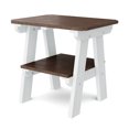 thumbnail image 1 of Wildridge Heritage Two-Tier End Table, Tudor Brown and White - Outdoor Weather Resistant Recycled Plastic Furniture for Patio, 1 of 2