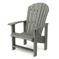 Wildridge Heritage Upright Adirondack Chair, Dark Gray - Outdoor All-Weather Poly Furniture for Patio, Deck, Yard