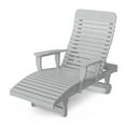 thumbnail image 1 of Wildridge Signature Chaise Lounge, Light Gray - Outdoor Weather Resistant Recycled Plastic Furniture for Patio, 1 of 5