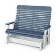 thumbnail image 1 of Wildridge Signature Double Glider, Patriot Blue and White - Outdoor Weather Resistant Recycled Plastic Furniture for Patio, 1 of 2