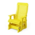 thumbnail image 1 of Wildridge Signature Single Glider, Lemon Yellow - Outdoor Weather Resistant Recycled HDPE Glider for Porch, Patio, Deck, 1 of 4