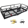 thumbnail image 1 of Wildroad Hitch Mount Cargo Carrier Basket 500 LBS Folding Vehicle Cargo 60" x 24" x 14" Fits 2" Receiver with 2" Hitch Stabilizer for SUV, Pickup Truck, Trailer, 1 of 6