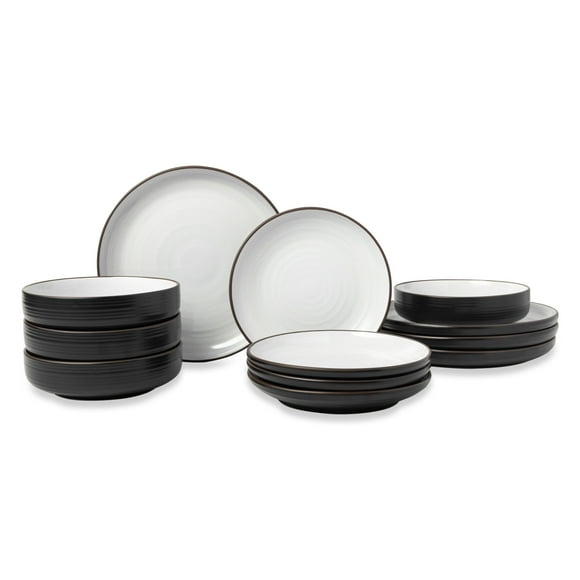 Wildstead 12-Piece Ceramic Dinnerware Set, Brooks Collection