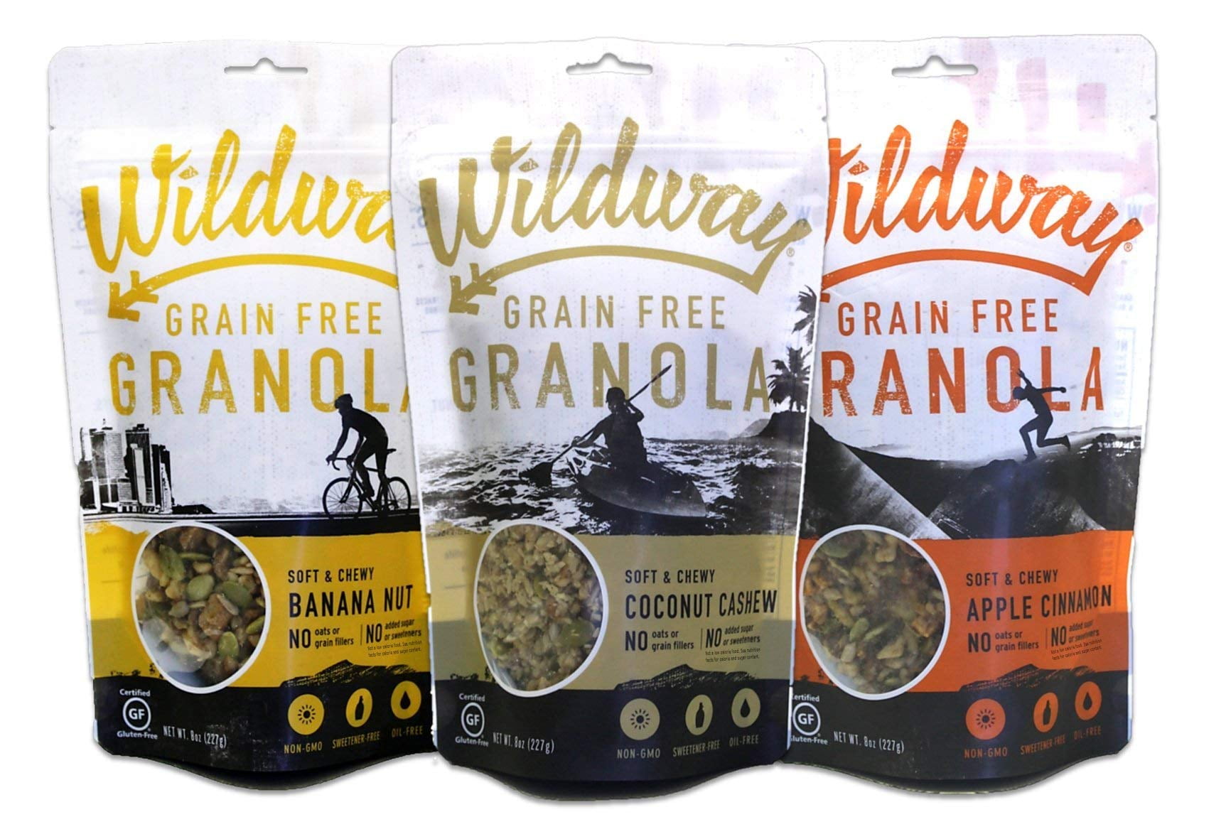 Wildway Keto Granola YPF5 Variety Pack GrainFree, Certified Gluten