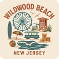 thumbnail image 1 of Wildwood Beach New Jersey Keepsakes Souvenir Vinyl Sticker – Destination Travel Keepsake Collectible (3-Inches Wide), 1 of 3