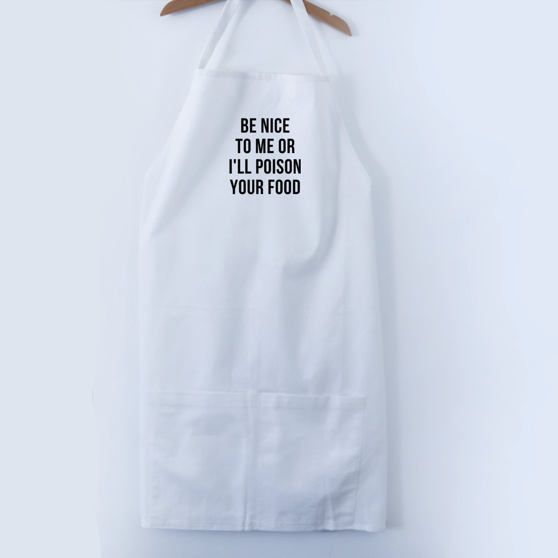 Wildwood Landing Cooking Apron, Adjustable with Pockets, Fun, Cute - Be Nice To Me