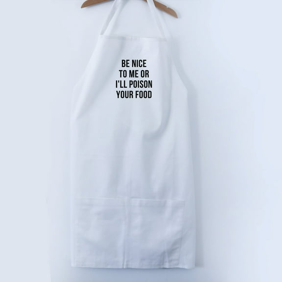 Wildwood Landing Cooking Apron, Adjustable with Pockets, Fun, Cute - Be Nice To Me