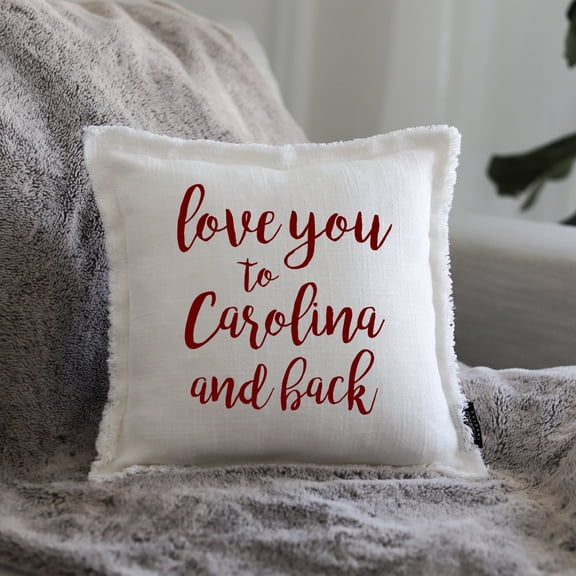 Wildwood Landing Gift Pillow, Fun, Cute, 13" x 13" - Love You to Carolina