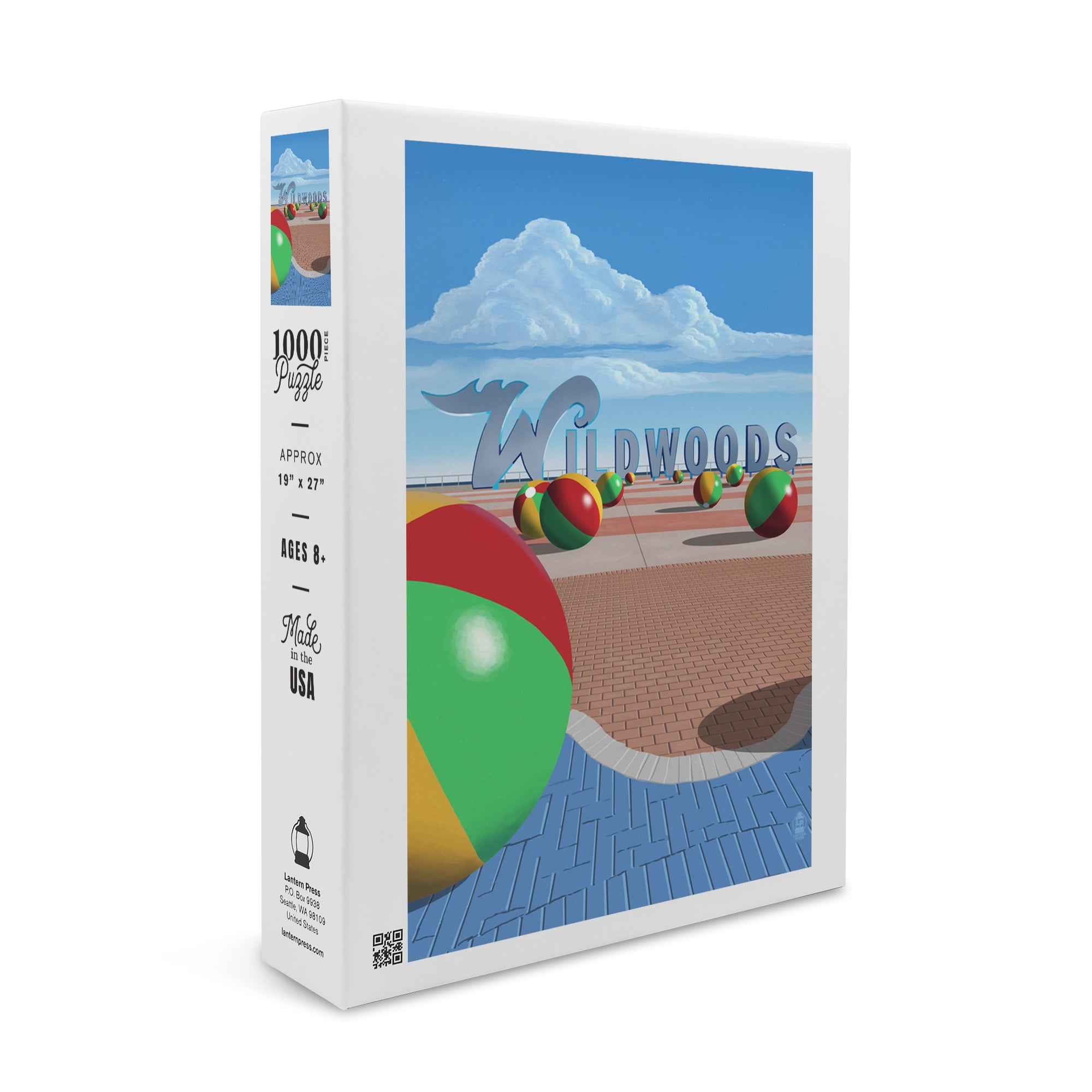 Wildwood, New Jersey, Beach Balls and Sign (1000 Piece Puzzle, Size ...