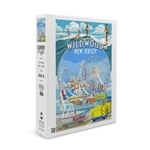 Wildwood, New Jersey, Montage (1000 Piece Puzzle, Size 19x27, Challenging Jigsaw Puzzle for Adults and Family, Made in USA)