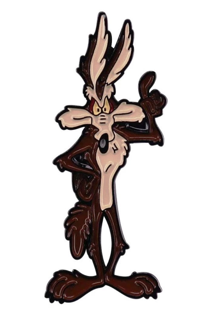 Wile E Coyote Cartoon Character 1.25 Inches Tall Enamel