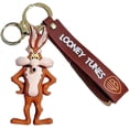 thumbnail image 1 of Wile E Coyote Silicone Charm Keychain Keyring, 1 of 1