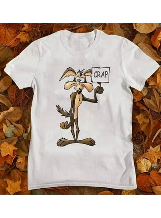 Wile E. Coyote ブラウンTシャツ Looney Tunes Wile E. Coyote T-Shirt, Brown Adult Fit, 100