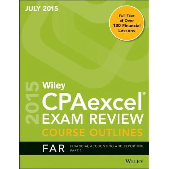 Pre-Owned Wiley CPA Excel Exam Review Course Outlines (July 2015) (Paperback) 1119135850 9781119135852