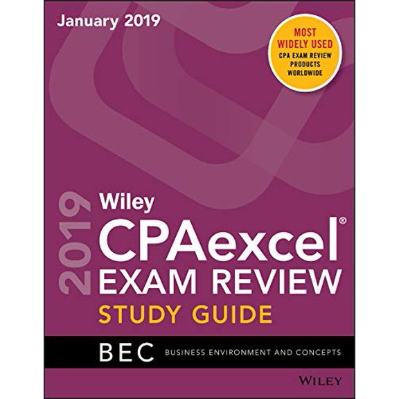 Pre-Owned Wiley CPAexcel Exam Review 2019 Study Guide BEC Business Environment and Concepts (Paperback) 1119519047 9781119519041